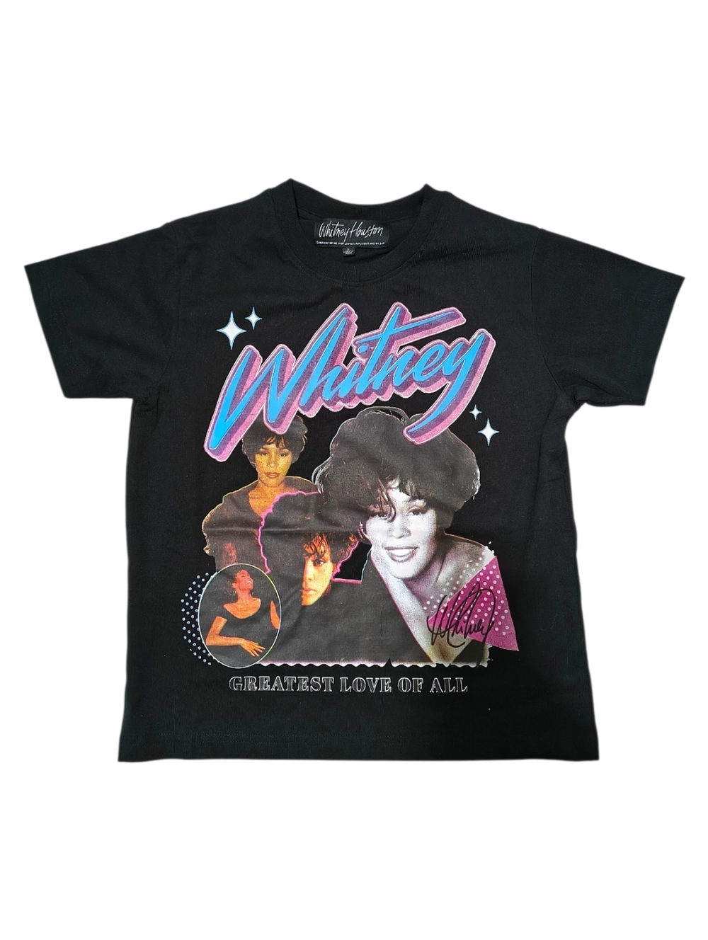 WHITNEY HOUSTON Girls Large Graphic Tee Greatest Love Of All Top - Picture 3 of 8